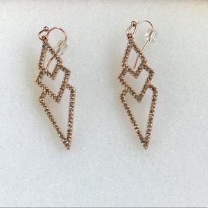 Stella Dot rose gold Chevron earrings